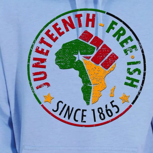 Juneteenth Freeish Since 1865 Unisex Surf Hoodie