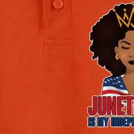 Juneteenth Is My Independence Day African American USA Flag Dry Zone Grid Performance Polo