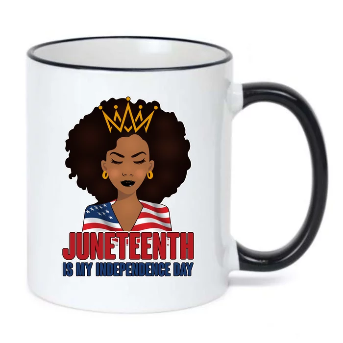 Juneteenth Is My Independence Day African American USA Flag Black Color Changing Mug