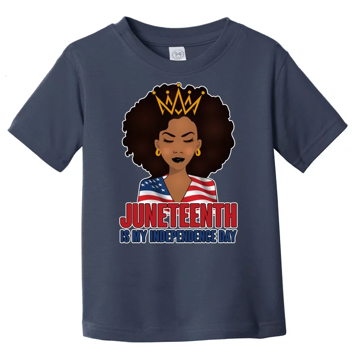 Juneteenth Is My Independence Day African American USA Flag Toddler T-Shirt