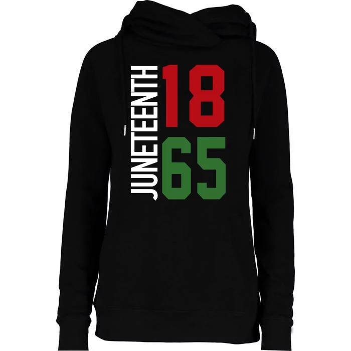 Juneteenth Jersey 1865 Womens Funnel Neck Pullover Hood