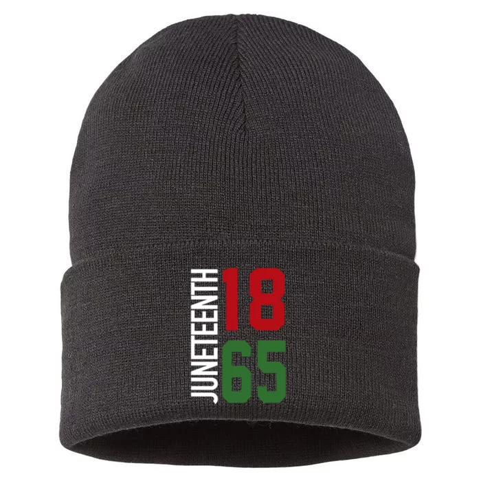 Juneteenth Jersey 1865 Sustainable Knit Beanie