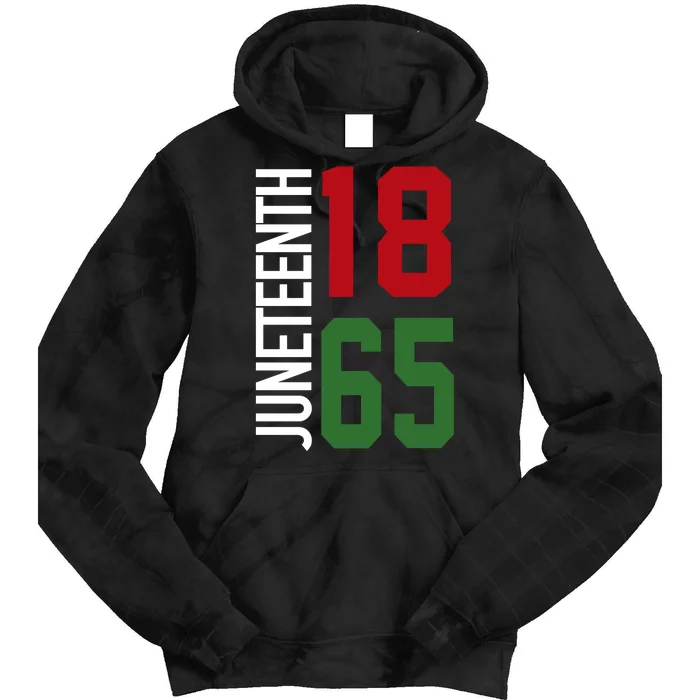 Juneteenth Jersey 1865 Tie Dye Hoodie