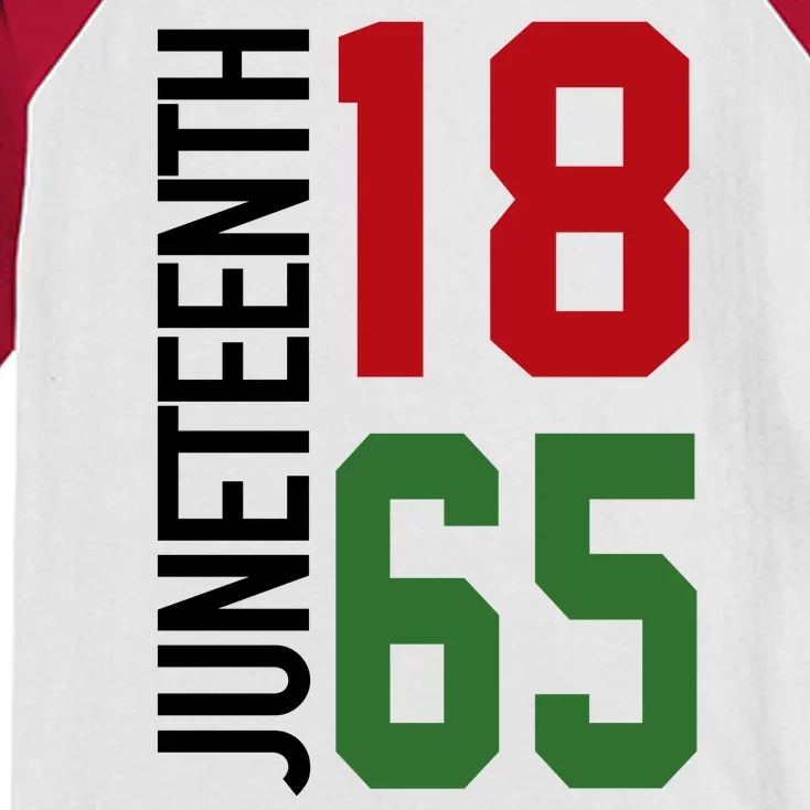 Juneteenth Jersey 1865 Kids Colorblock Raglan Jersey