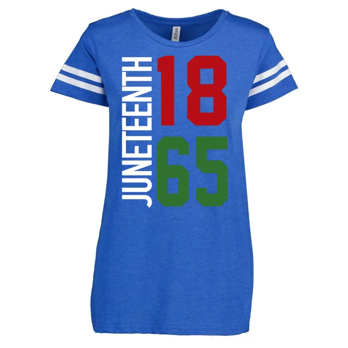 Juneteenth Jersey 1865 Enza Ladies Jersey Football T-Shirt