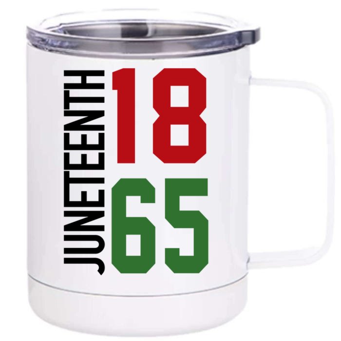 Juneteenth Jersey 1865 Front & Back 12oz Stainless Steel Tumbler Cup