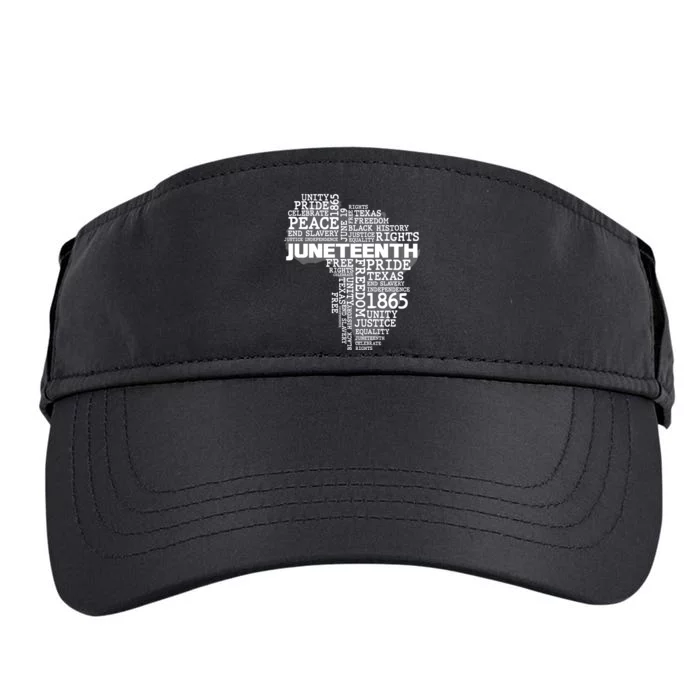 Juneteenth June 19 1865 Africa Word Cloud Art Adult Drive Performance Visor