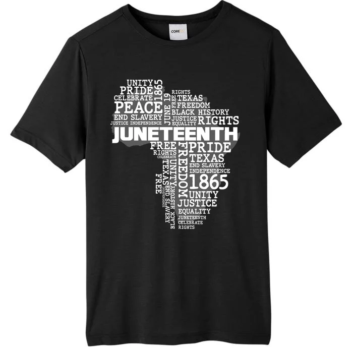 Juneteenth June 19 1865 Africa Word Cloud Art ChromaSoft Performance T-Shirt