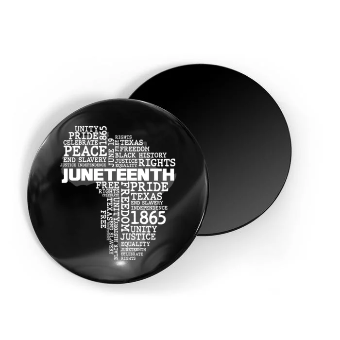 Juneteenth June 19 1865 Africa Word Cloud Art Magnet