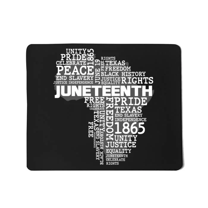 Juneteenth June 19 1865 Africa Word Cloud Art Mousepad