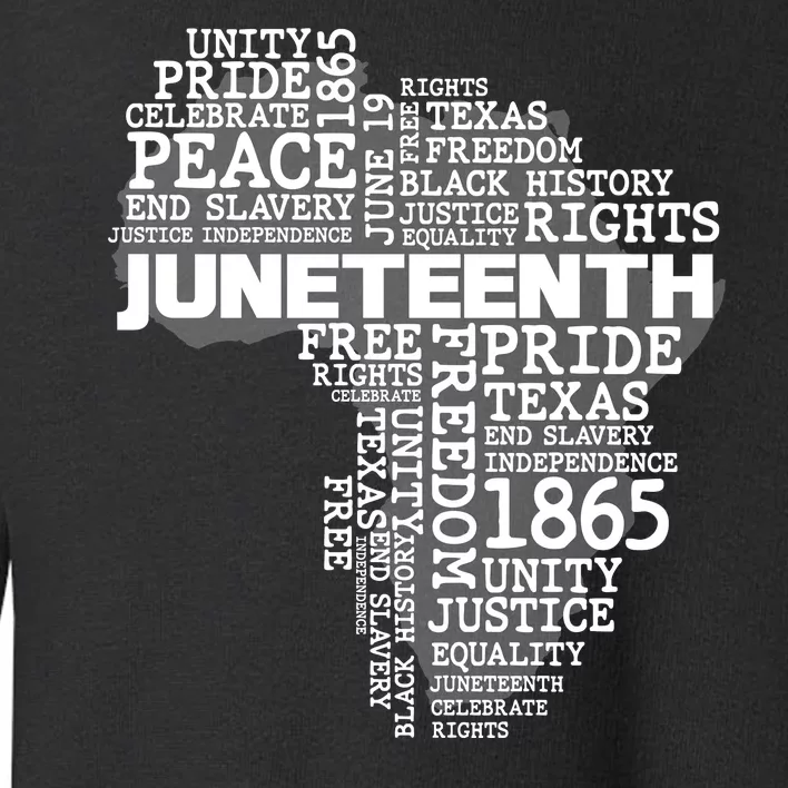 Juneteenth June 19 1865 Africa Word Cloud Art Toddler Sweatshirt