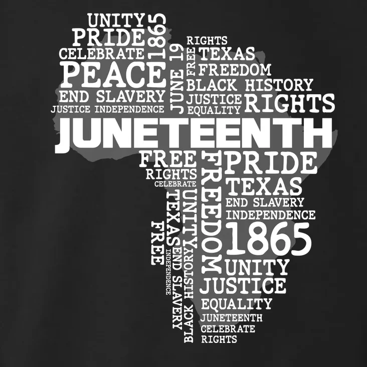 Juneteenth June 19 1865 Africa Word Cloud Art Toddler Hoodie