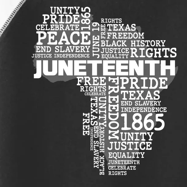 Juneteenth June 19 1865 Africa Word Cloud Art Toddler Fine Jersey T-Shirt