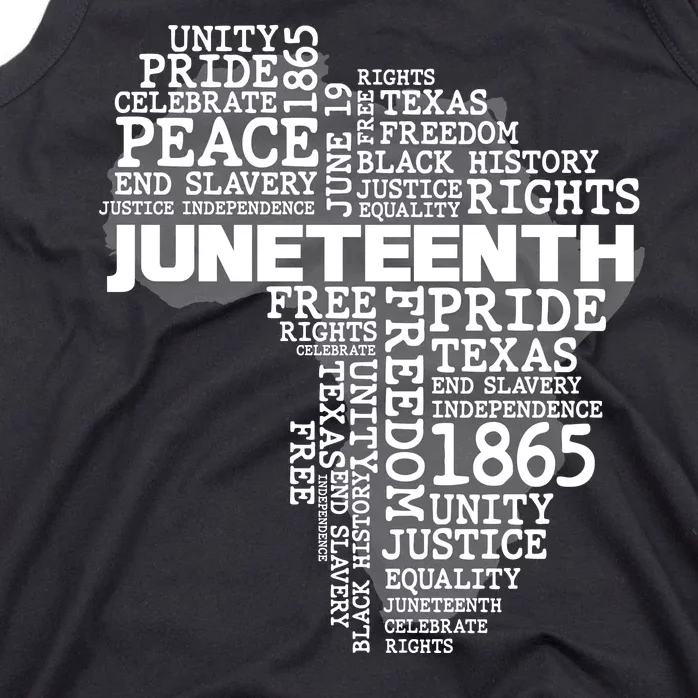 Juneteenth June 19 1865 Africa Word Cloud Art Tank Top