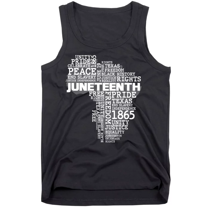 Juneteenth June 19 1865 Africa Word Cloud Art Tank Top