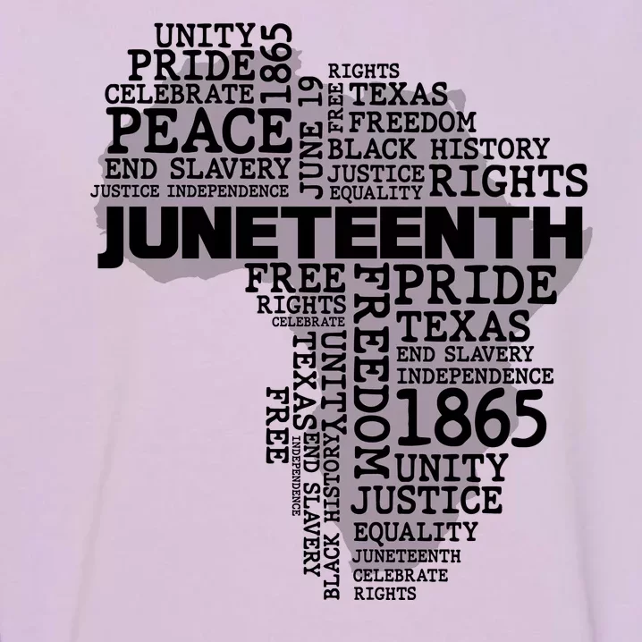 Juneteenth June 19 1865 Africa Word Cloud Art Garment-Dyed Sweatshirt