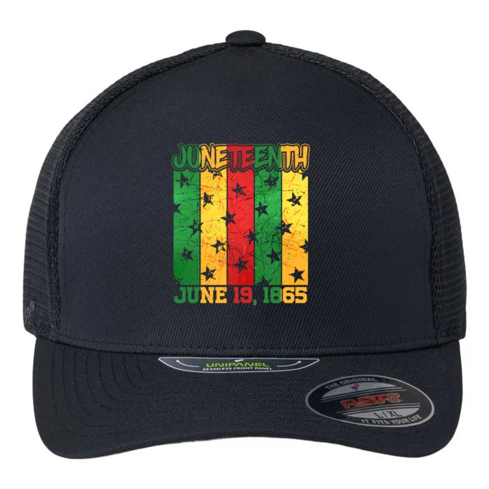 Juneteenth June 19 1865 Traditional Red Gold Green Flexfit Unipanel Trucker Cap