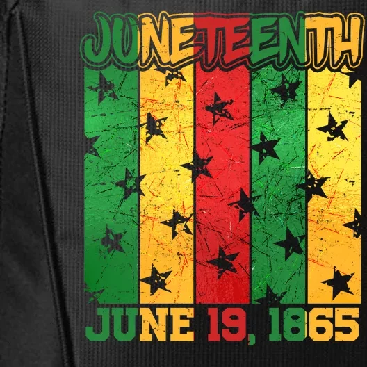 Juneteenth June 19 1865 Traditional Red Gold Green City Backpack