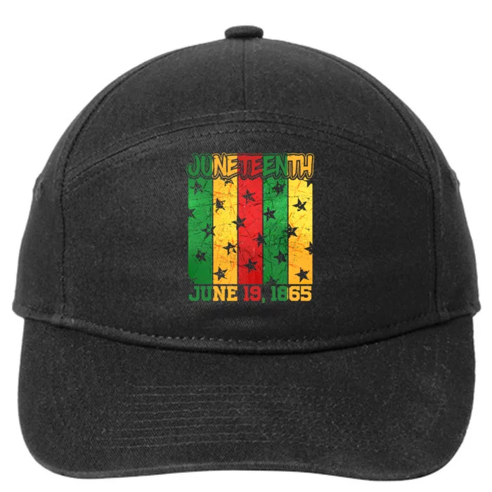 Juneteenth June 19 1865 Traditional Red Gold Green 7-Panel Snapback Hat