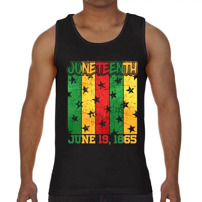 Juneteenth June 19 1865 Traditional Red Gold Green Comfort Colors® Tank Top