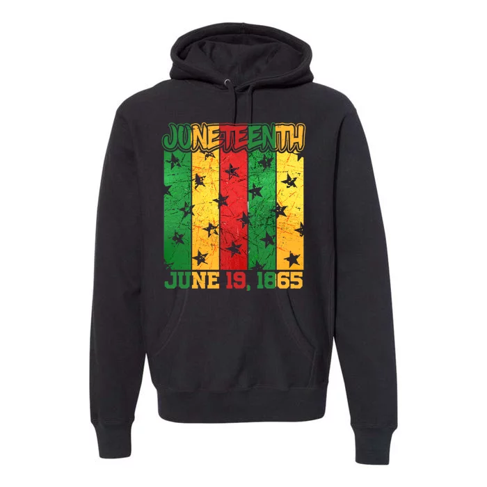 Juneteenth June 19 1865 Traditional Red Gold Green Premium Hoodie