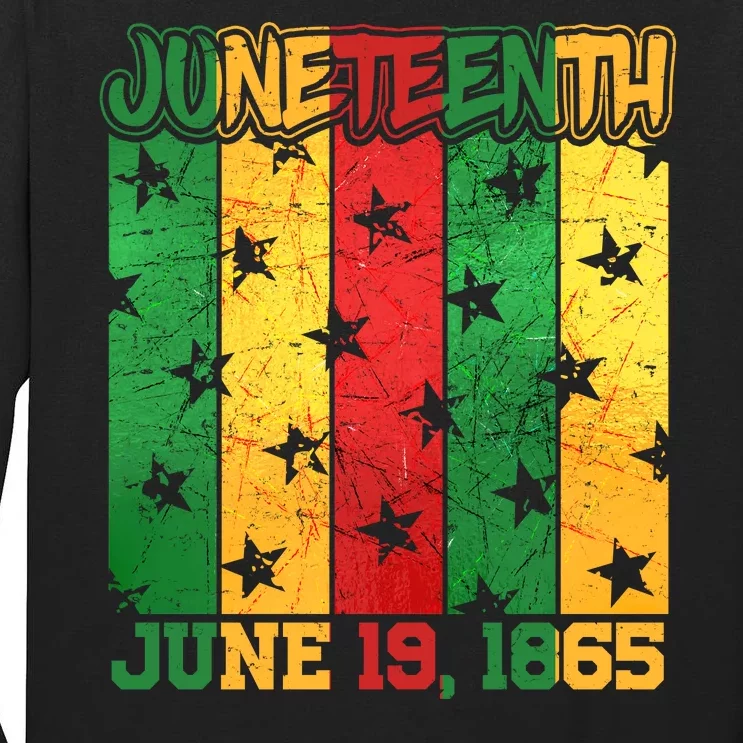 Juneteenth June 19 1865 Traditional Red Gold Green Tall Long Sleeve T-Shirt