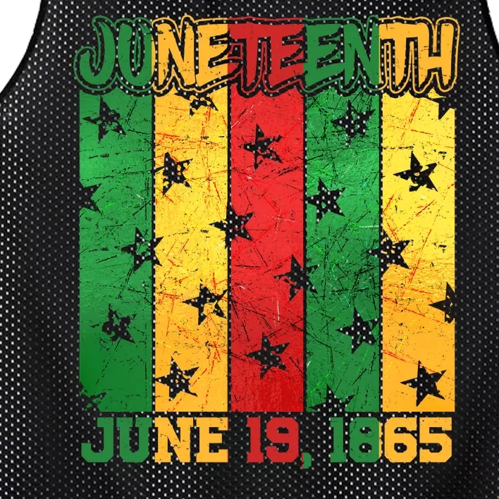 Juneteenth June 19 1865 Traditional Red Gold Green Mesh Reversible Basketball Jersey Tank