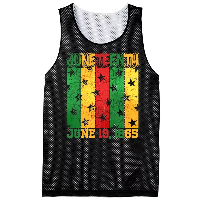 Juneteenth June 19 1865 Traditional Red Gold Green Mesh Reversible Basketball Jersey Tank