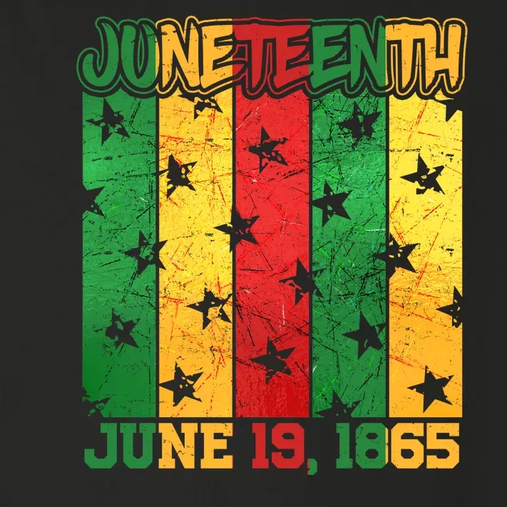 Juneteenth June 19 1865 Traditional Red Gold Green Toddler Long Sleeve Shirt