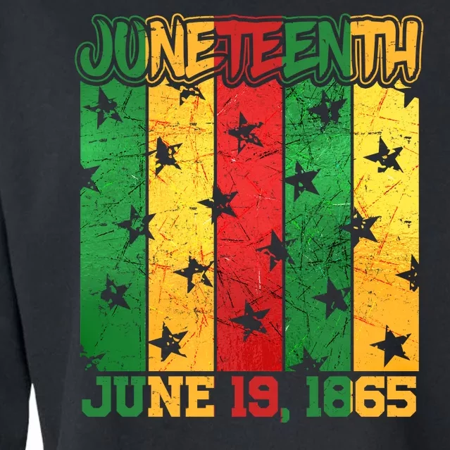 Juneteenth June 19 1865 Traditional Red Gold Green Cropped Pullover Crew