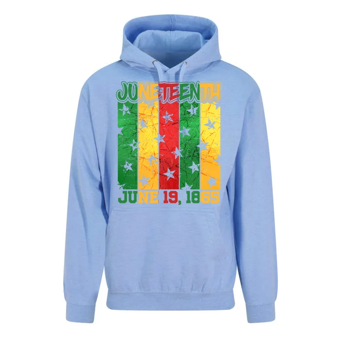 Juneteenth June 19 1865 Traditional Red Gold Green Unisex Surf Hoodie