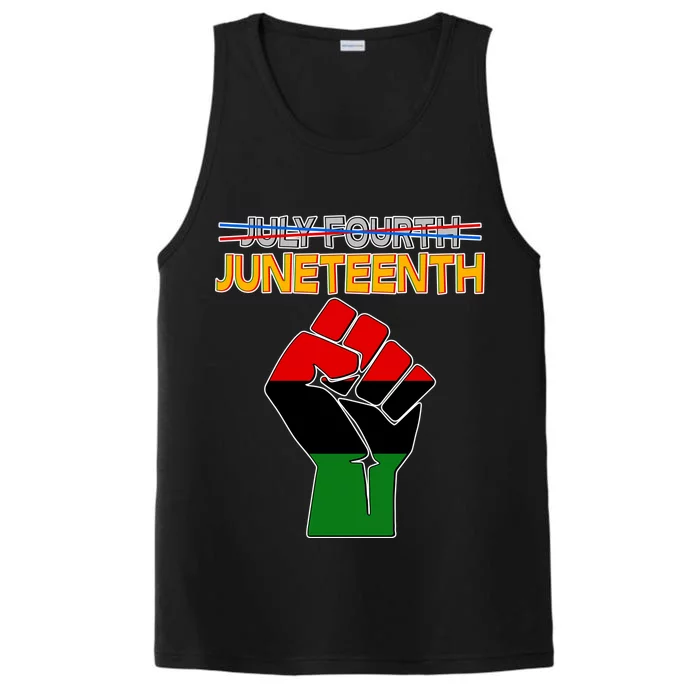 Juneteenth June 19th Traditional Colors Performance Tank