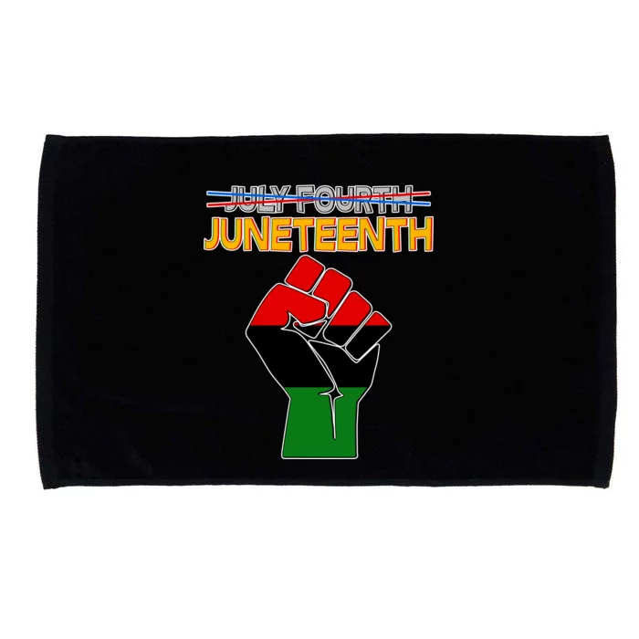 Juneteenth June 19th Traditional Colors Microfiber Hand Towel