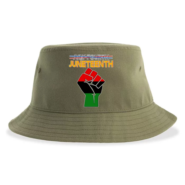 Juneteenth June 19th Traditional Colors Sustainable Bucket Hat