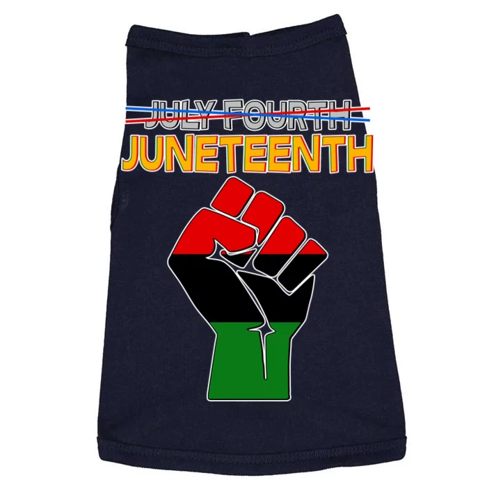 Juneteenth June 19th Traditional Colors Doggie Tank