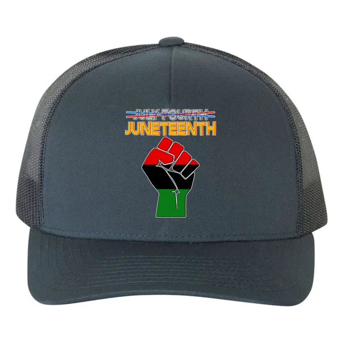 Juneteenth June 19th Traditional Colors Yupoong Adult 5-Panel Trucker Hat