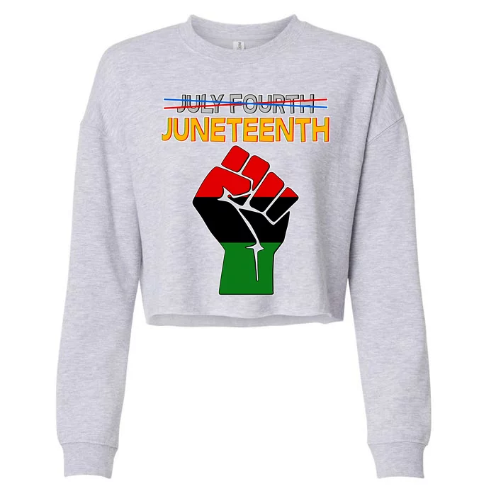 Juneteenth June 19th Traditional Colors Cropped Pullover Crew