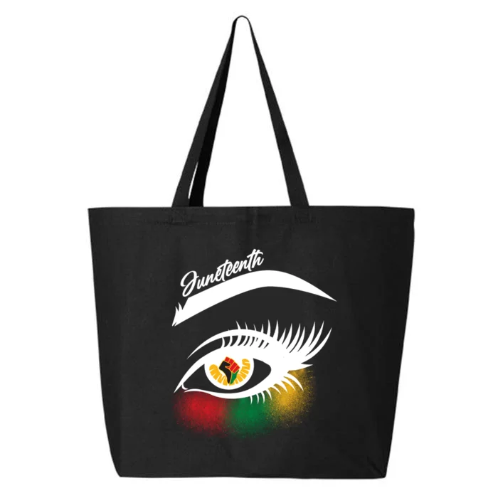 Juneteenth Red Gold Green Eyelashes 25L Jumbo Tote