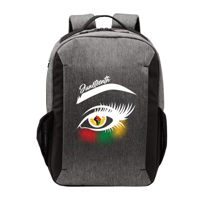 Juneteenth Red Gold Green Eyelashes Vector Backpack