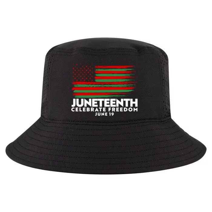 Juneteenth US Flag Celebrate Freedom June 19 Cool Comfort Performance Bucket Hat