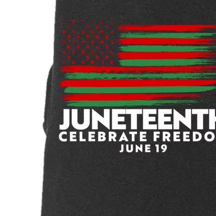 Juneteenth US Flag Celebrate Freedom June 19 Doggie 3-End Fleece Hoodie