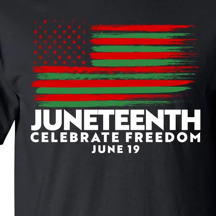 Juneteenth US Flag Celebrate Freedom June 19 Tall T-Shirt