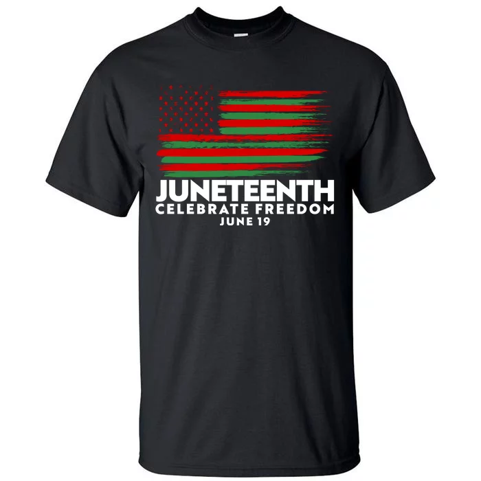 Juneteenth US Flag Celebrate Freedom June 19 Tall T-Shirt