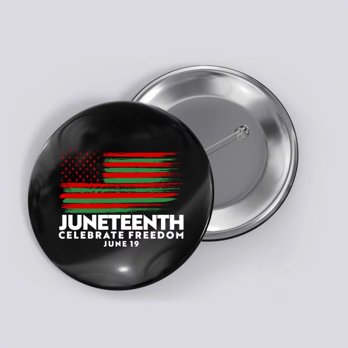 Juneteenth US Flag Celebrate Freedom June 19 Button