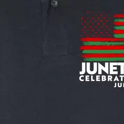 Juneteenth US Flag Celebrate Freedom June 19 Softstyle Adult Sport Polo