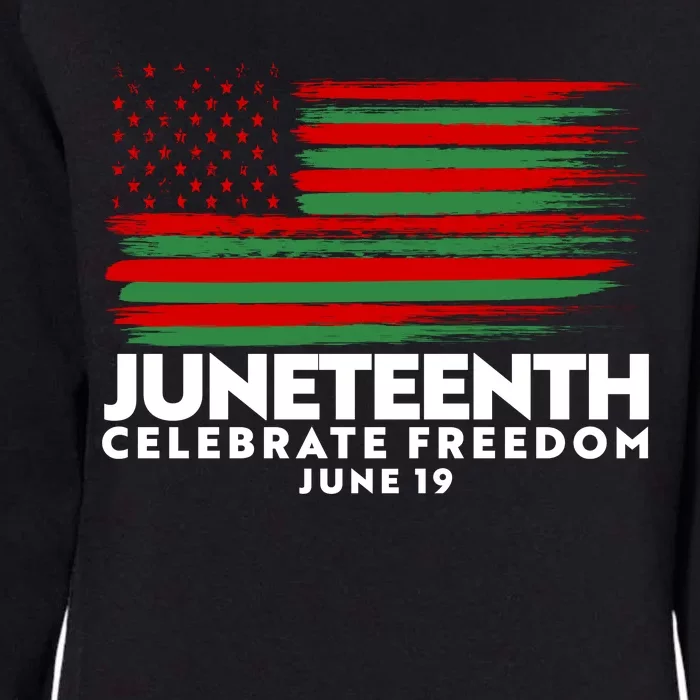 Juneteenth US Flag Celebrate Freedom June 19 Womens California Wash Sweatshirt