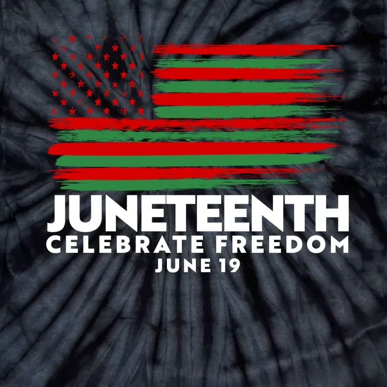 Juneteenth US Flag Celebrate Freedom June 19 Tie-Dye T-Shirt