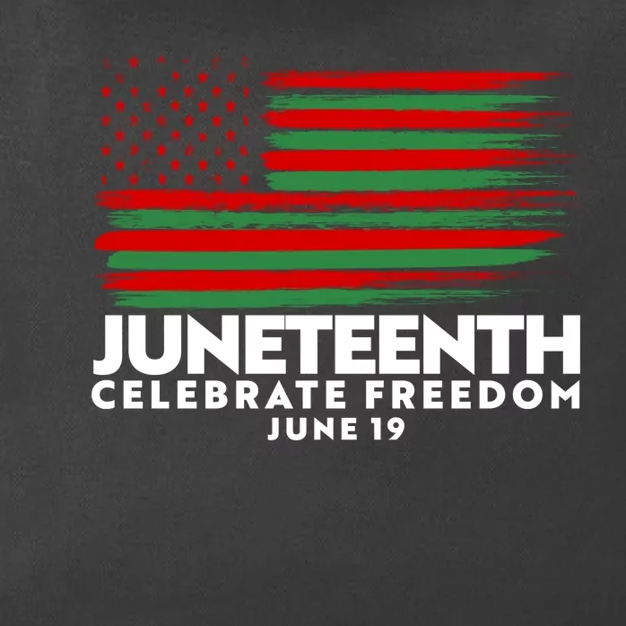 Juneteenth US Flag Celebrate Freedom June 19 Zip Tote Bag