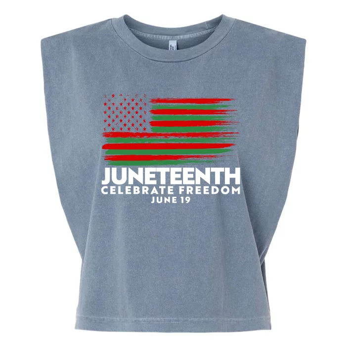 Juneteenth US Flag Celebrate Freedom June 19 Garment-Dyed Women's Muscle Tee