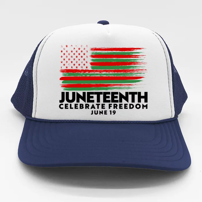 Juneteenth US Flag Celebrate Freedom June 19 Trucker Hat